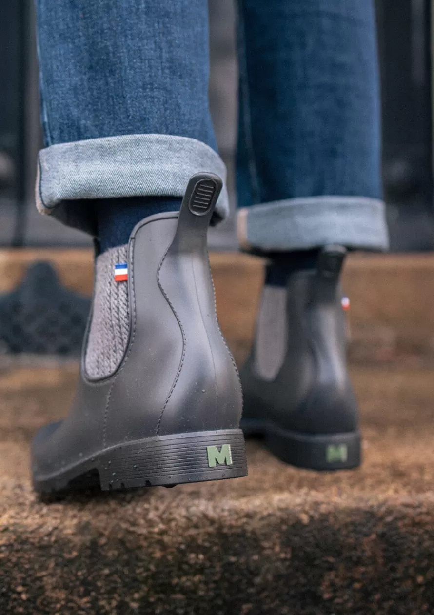 Montlimart Boots De Pluie<BOOTS MONTPLUIE ANTHRACITE JACQUARD AnthraciteJacquard