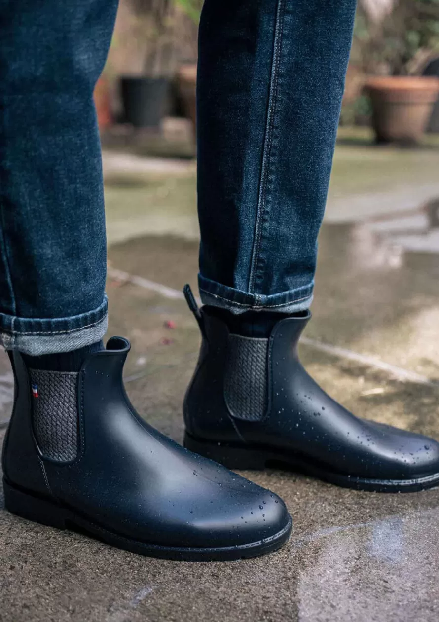 boots_montpluie_marine_jacquard_2-1.webp Montlimart Boots De Pluie<BOOTS MONTPLUIE MARINE JACQUARD MarineJacquard