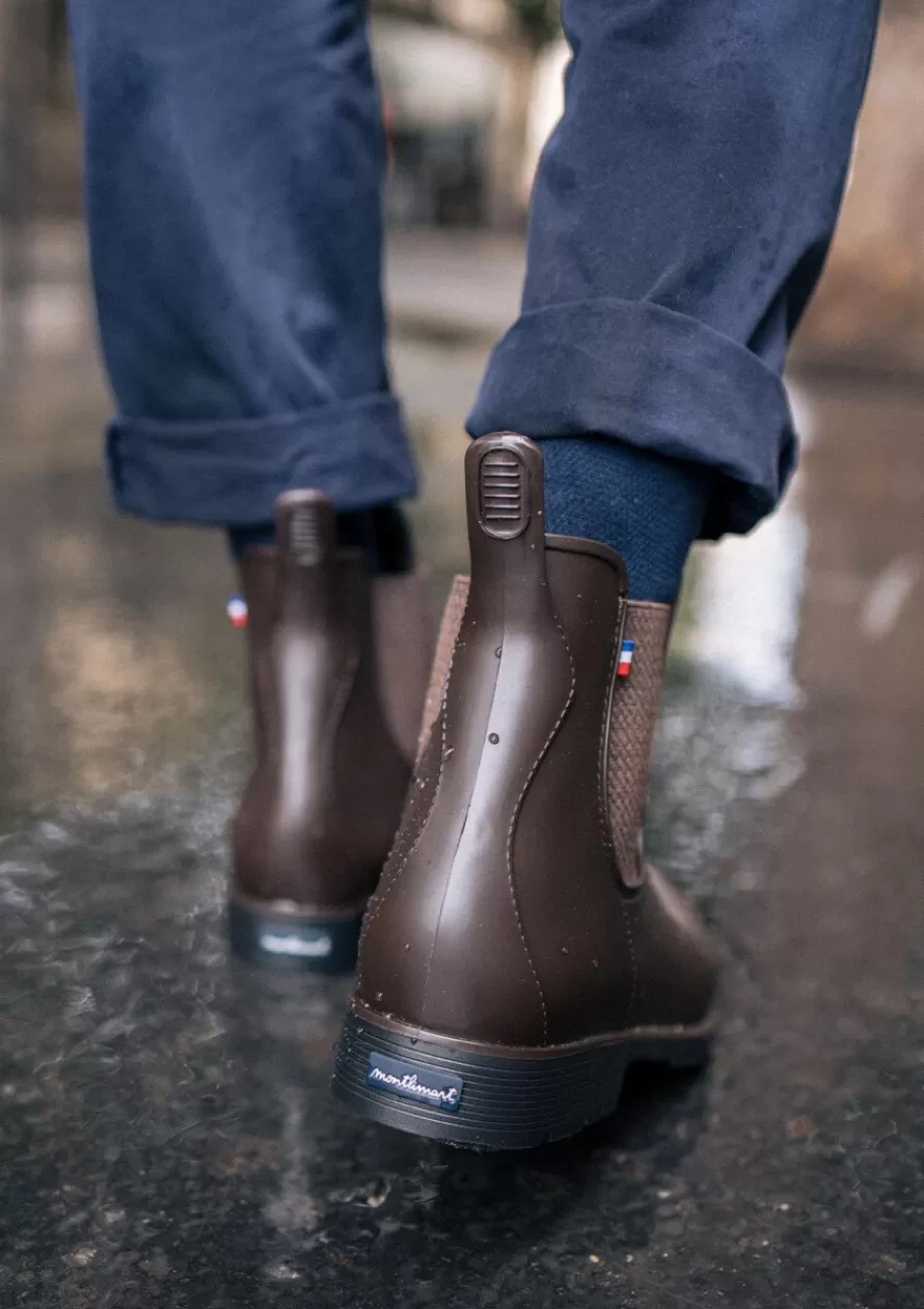 Montlimart Boots De Pluie<BOOTS MONTPLUIE MARRON JACQUARD MarronJacquard