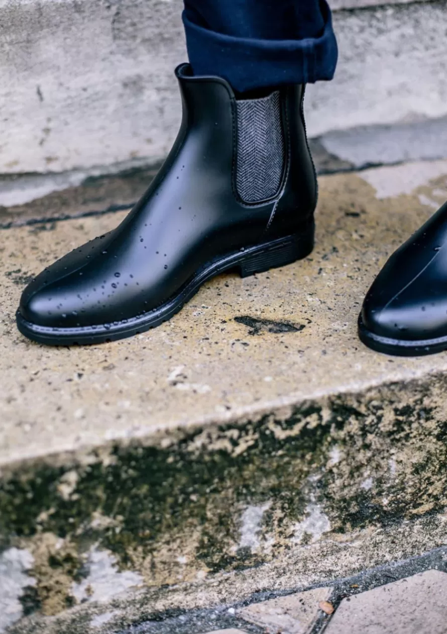Montlimart Boots De Pluie<BOOTS MONTPLUIE NOIR CHEVRONS NoirChevrons