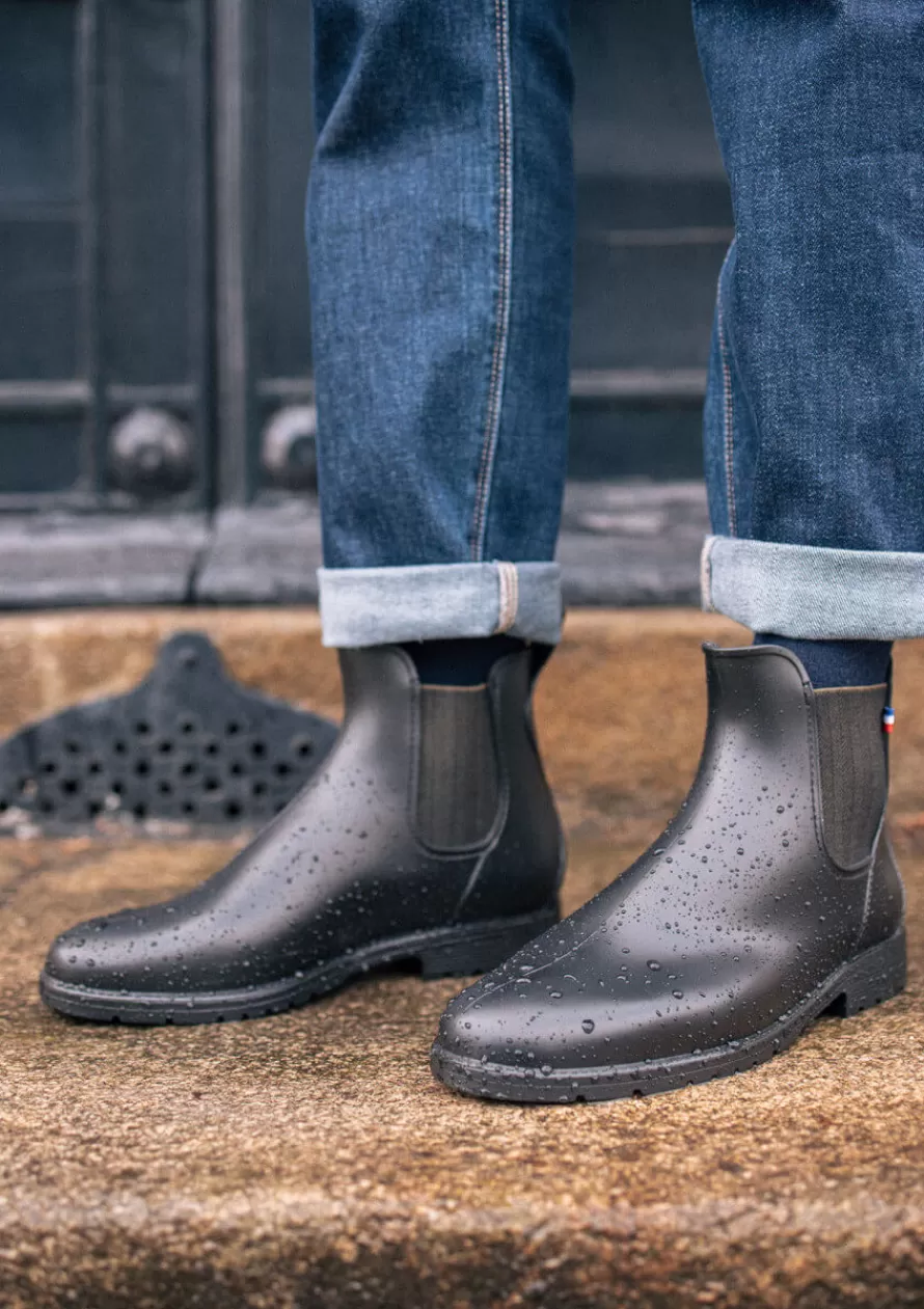 Montlimart Boots De Pluie<BOOTS MONTPLUIE NOIR JACQUARD KAKI NoirJacquardKaki
