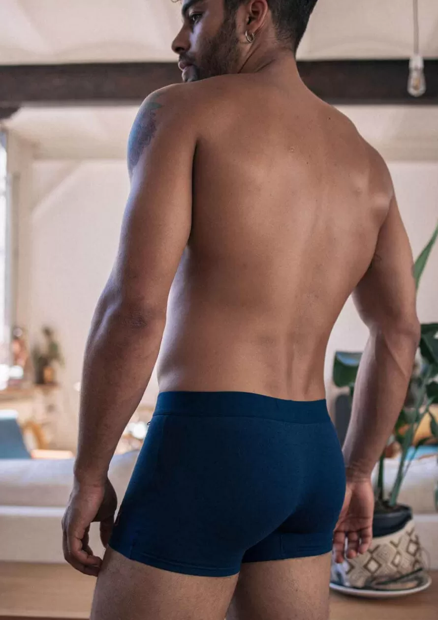Montlimart Boxers & Pyjamas | Jeans & Pantalons<BOXER QUOTIDIEN Marine/Orange