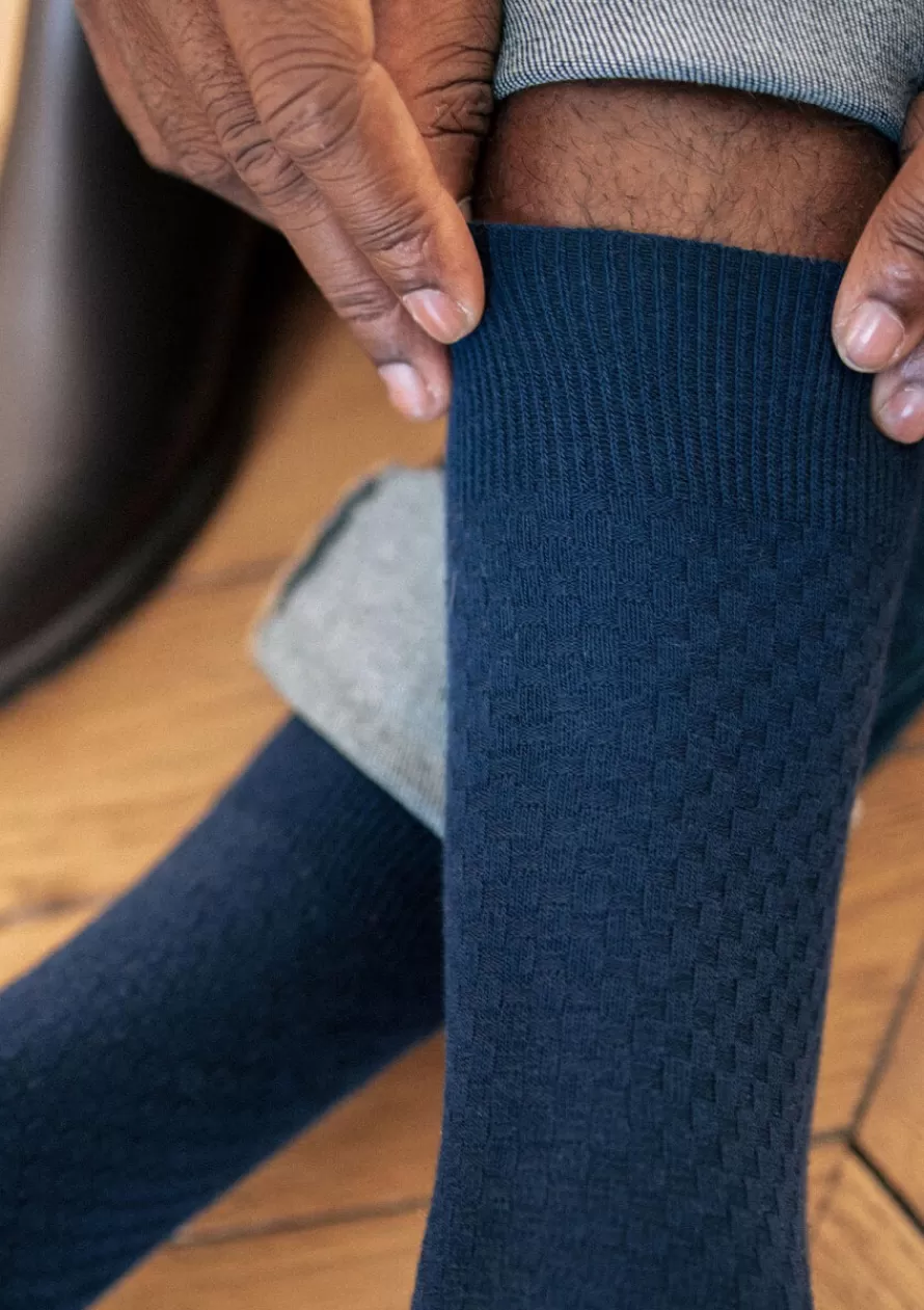 Montlimart Chaussettes<CHAUSSETTES ALVEOLE Marine
