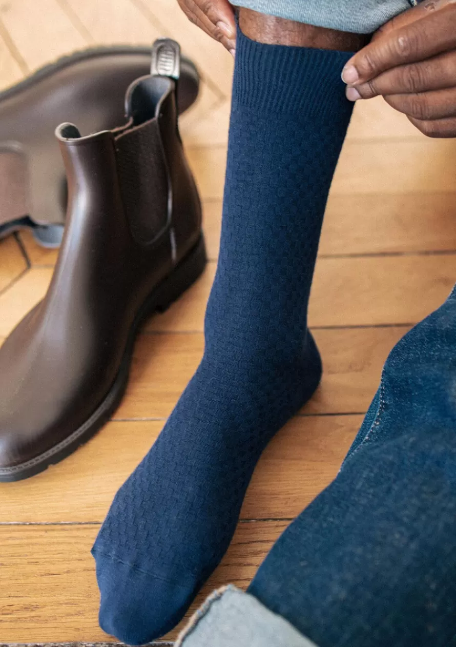 Montlimart Chaussettes<CHAUSSETTES ALVEOLE Marine
