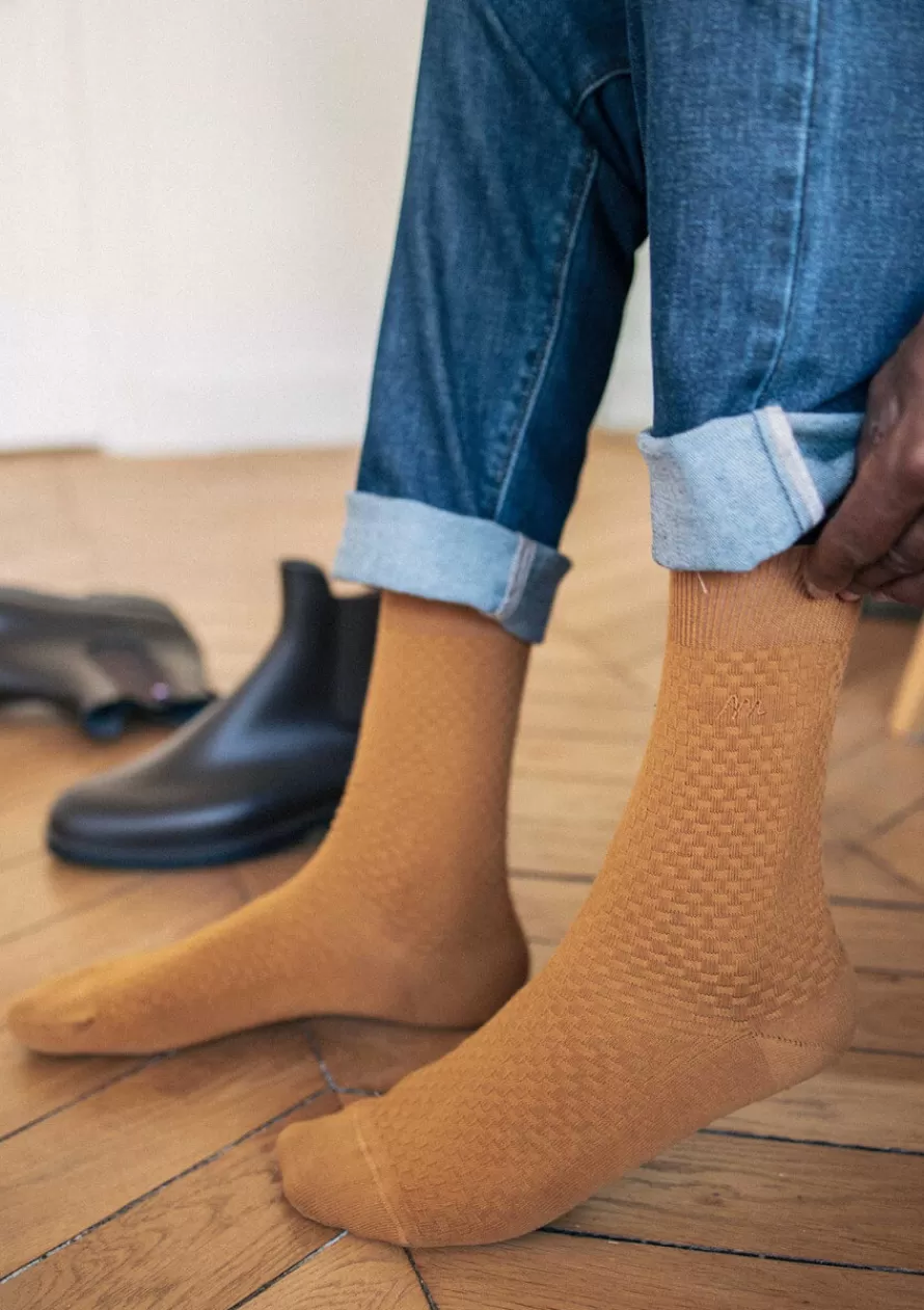 Montlimart Chaussettes<CHAUSSETTES ALVEOLE Ocre