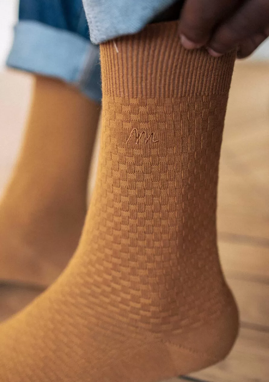 Montlimart Chaussettes<CHAUSSETTES ALVEOLE Ocre