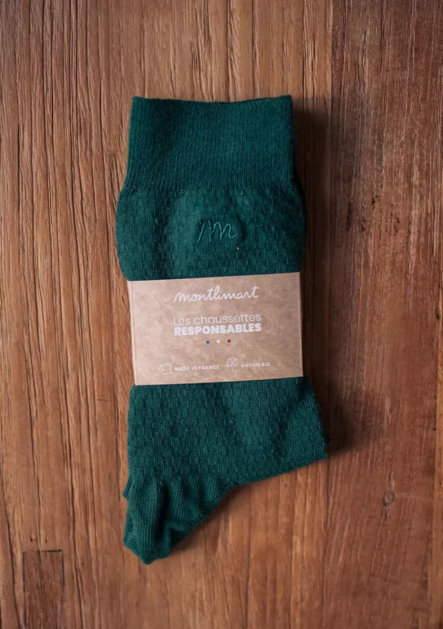 chaussettes_alveole_vert_2-1.webp Montlimart Chaussettes<CHAUSSETTES ALVEOLE Vert