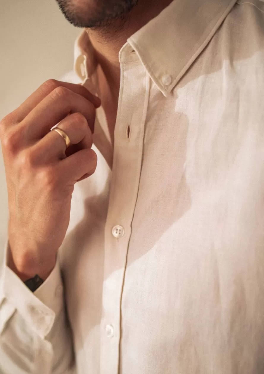 Montlimart Chemises<CHEMISE CENTRE-LIN Ecru