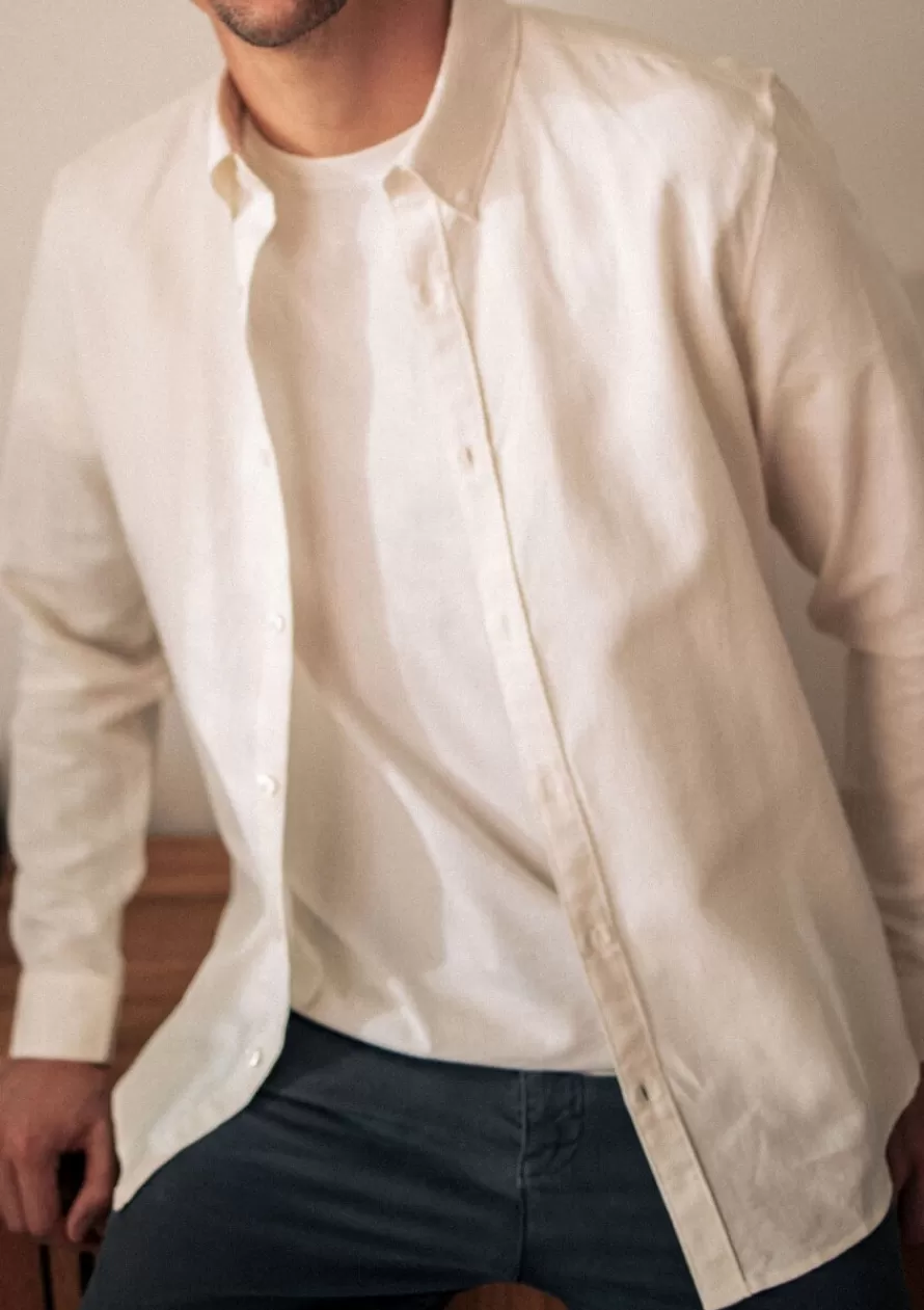 Montlimart Chemises<CHEMISE CENTRE-LIN Ecru