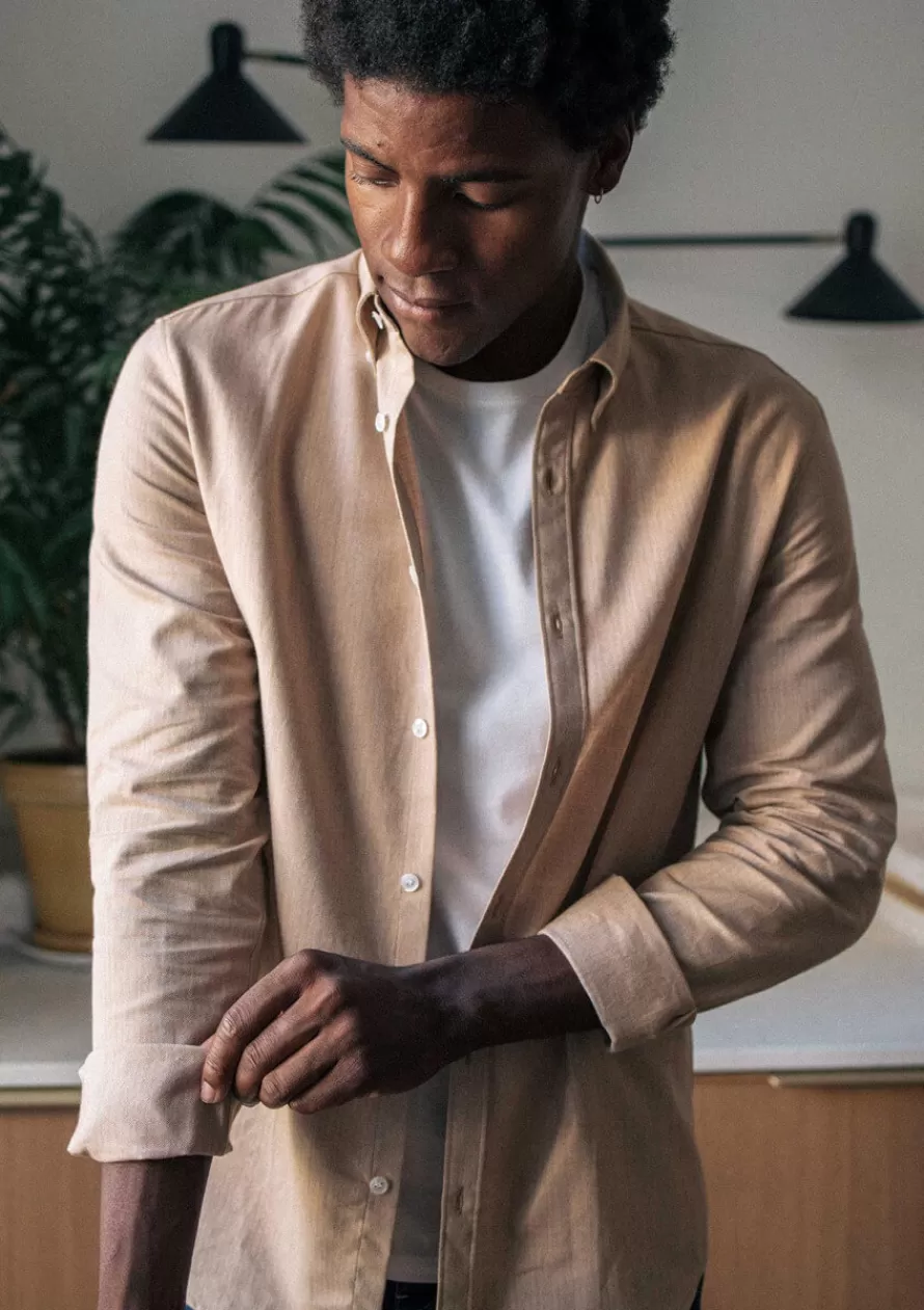 Montlimart Chemises<CHEMISE CENTRE-VILLE CHEVRONS OCRE ChevronsOcre