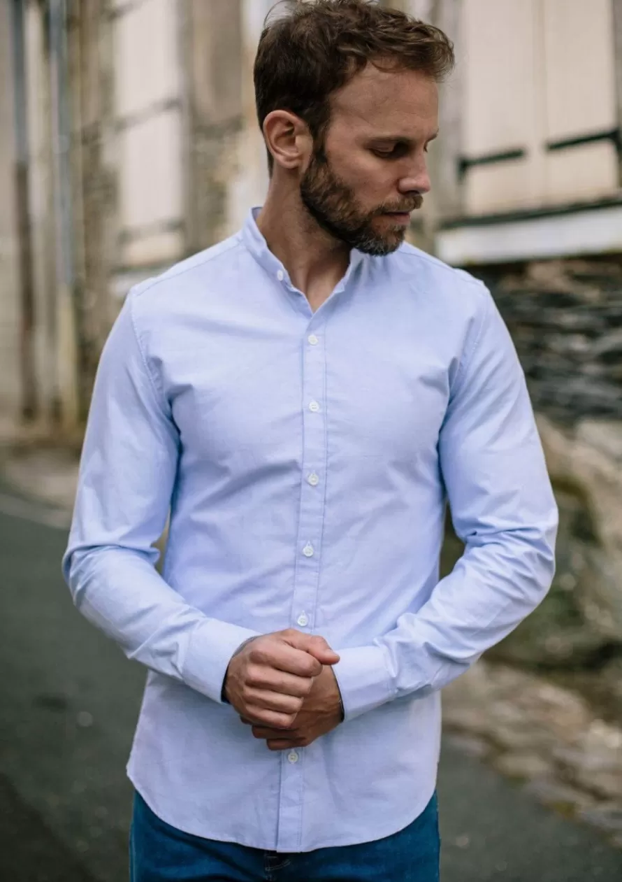 chemise_montlimart_bleu_clair_2-1.webp Montlimart Chemises<CHEMISE BLEU CLAIR BleuClair