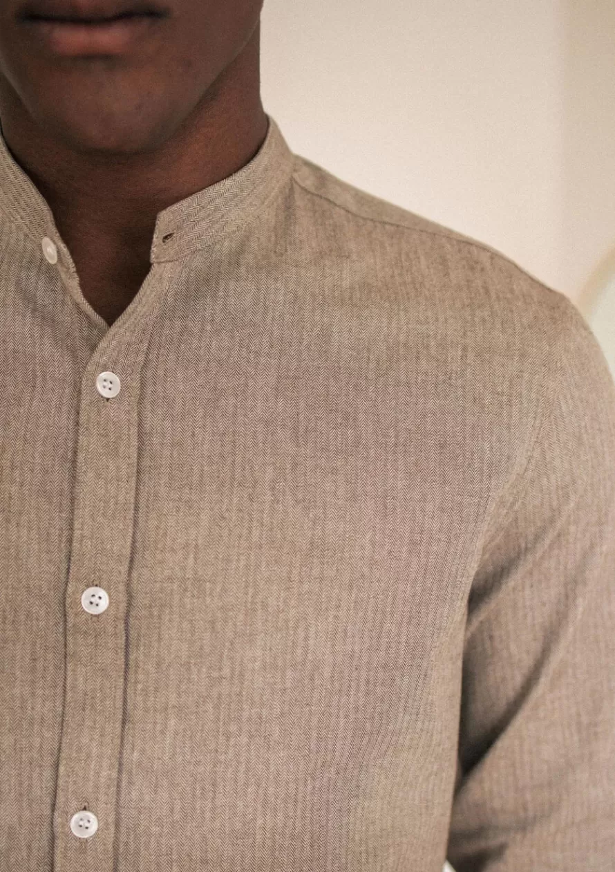 Montlimart Chemises<CHEMISE CHEVRONS MARRON ChevronsMarron