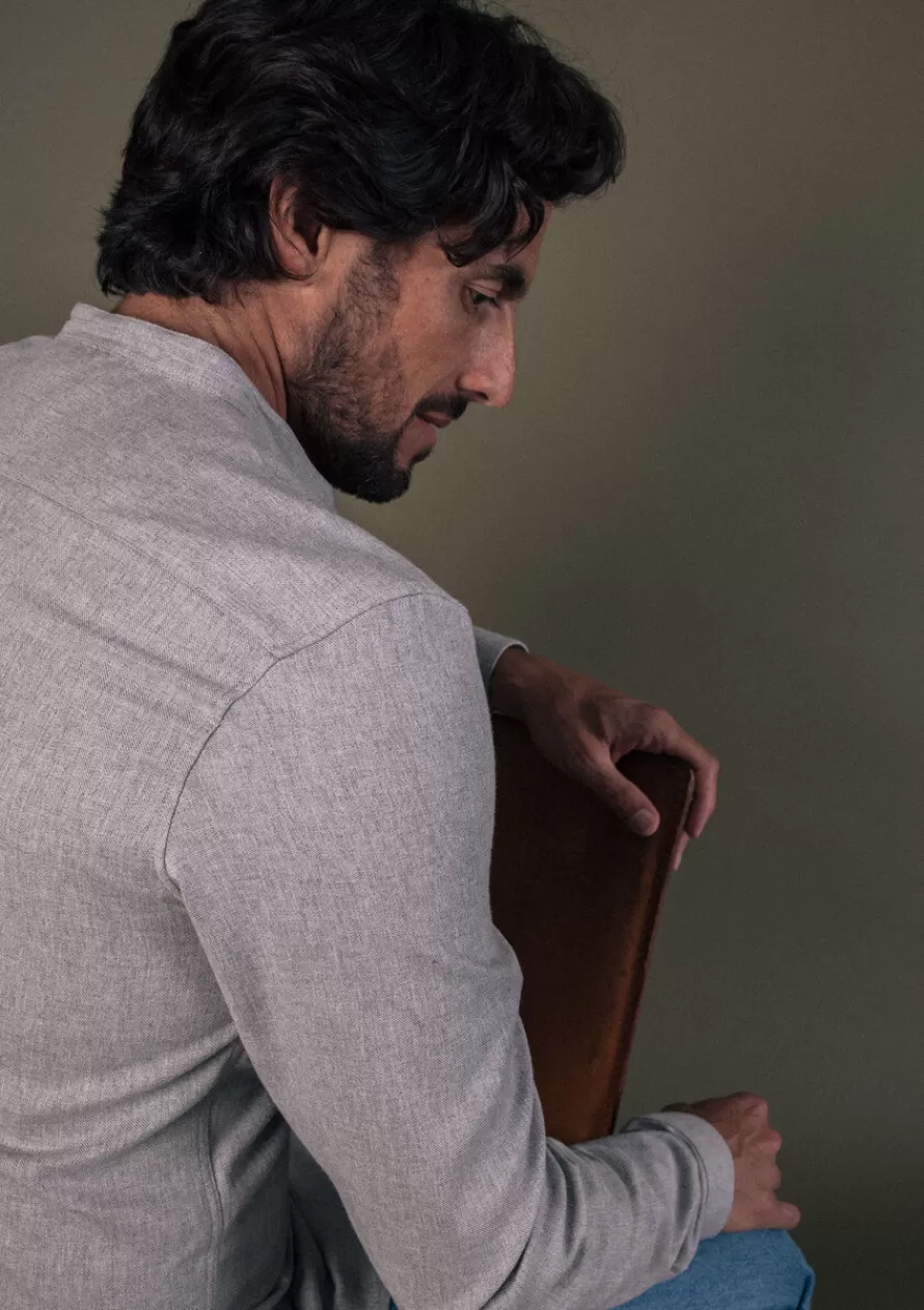 chemise_montlimart_gris_chine_2-1.webp Montlimart Chemises<CHEMISE GRIS CHINE GrisChine