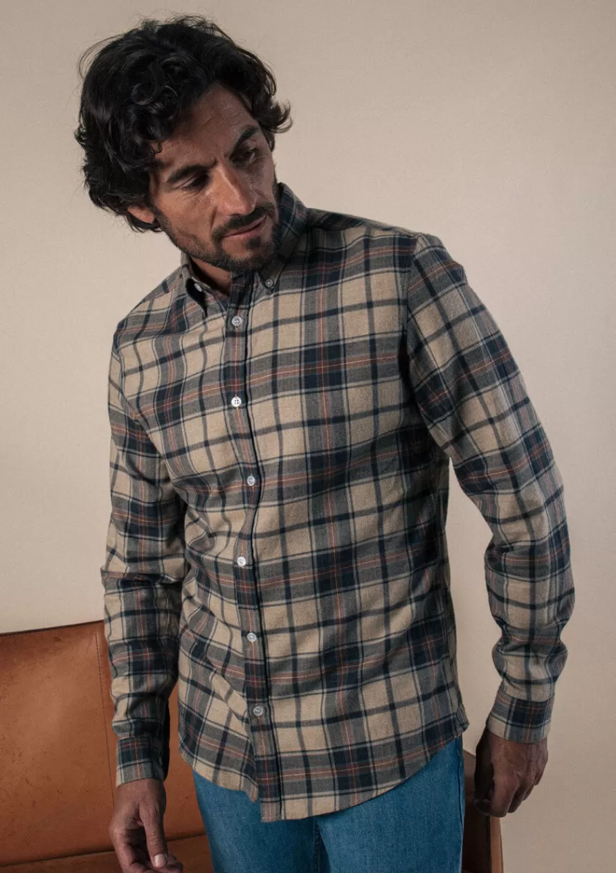 Montlimart Chemises<CHEMISE PATURAGE CARREAUX MARINE CarreauxMarine