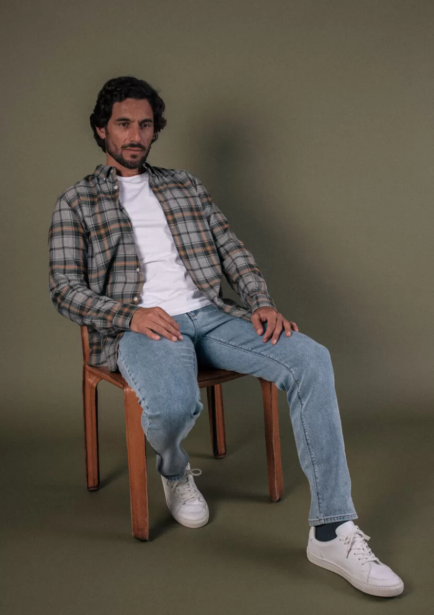 chemise_paturage_carreaux_vert_2-1.webp Montlimart Chemises<CHEMISE PATURAGE CARREAUX VERT CarreauxVert