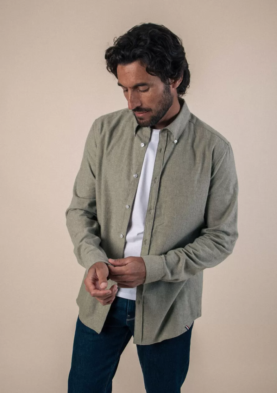 Montlimart Chemises<CHEMISE SAINT PAUL VERT CHINE VertChine