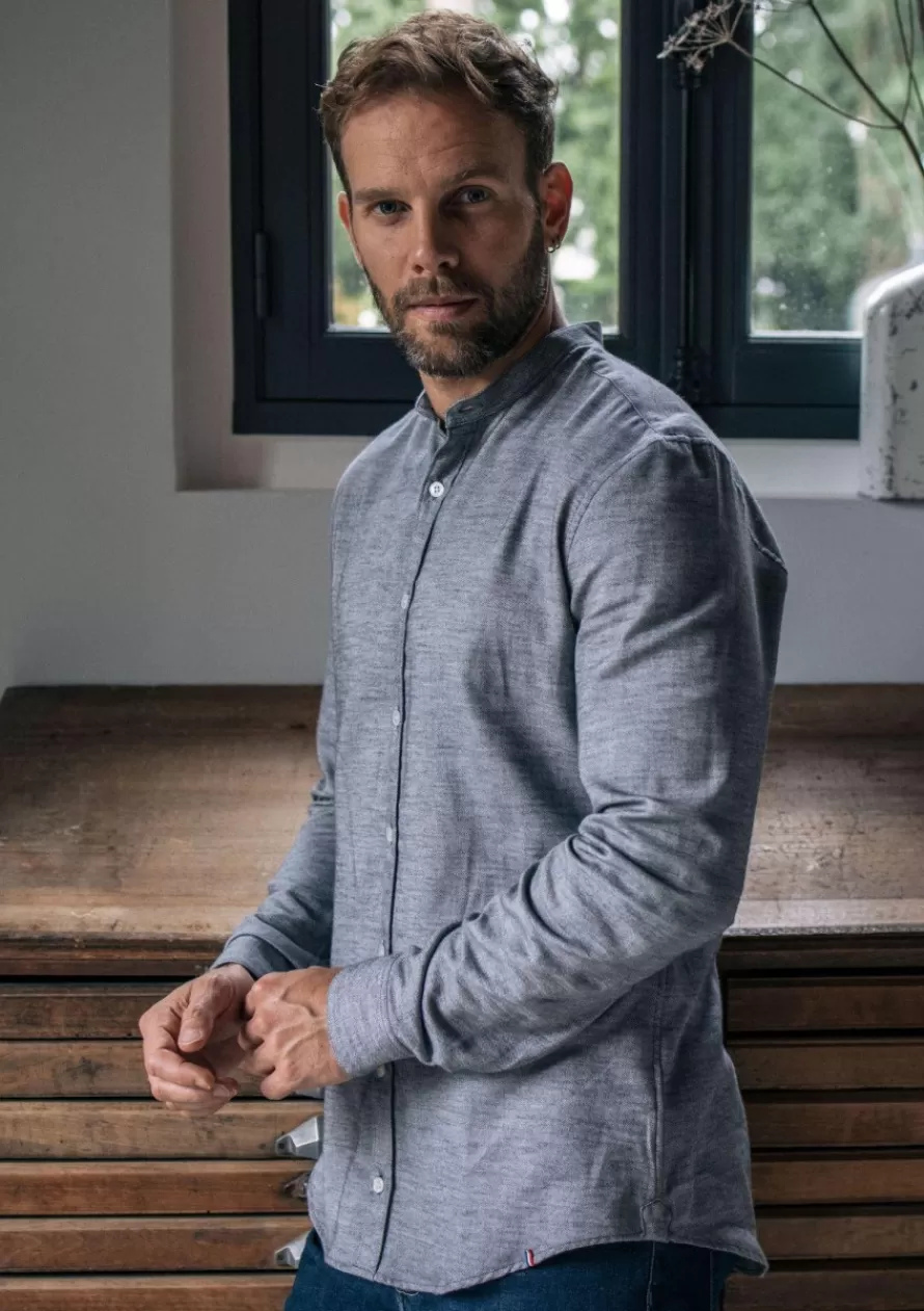 chemise_saint_pierre_anthracite_3-1.webp Montlimart Chemises<CHEMISE SAINT PIERRE Anthracite