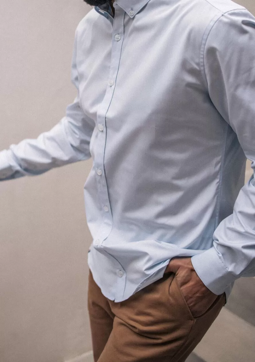 chemise_saint_remy_bleu_clair_2-1.webp Montlimart Chemises<CHEMISE SAINT REMY BLEU CLAIR BleuClair