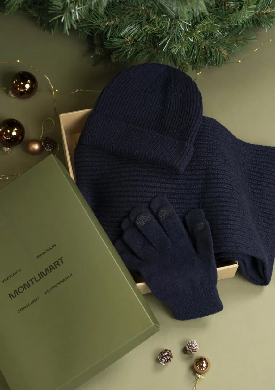 Montlimart Bonnets & Casquettes | Écharpes & Gants<COFFRET 3 ACCESS Marine