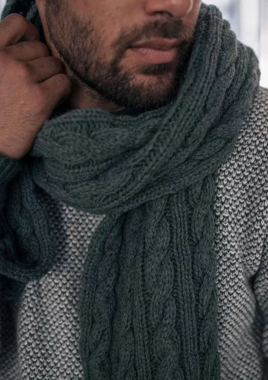 Montlimart Écharpes & Gants<ECHARPE TORSADE KAKI CLAIR KakiClair