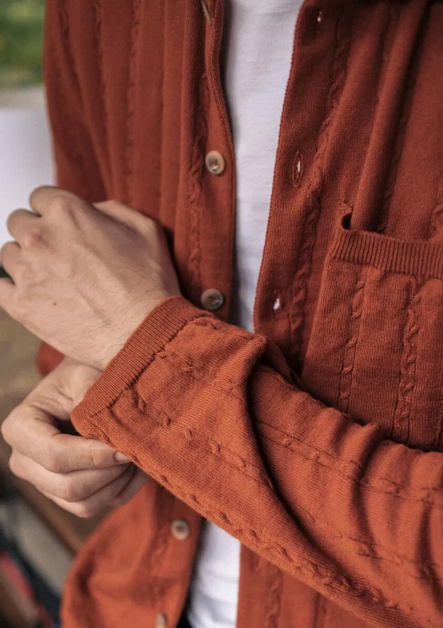 gilet_jaseran_orange_2-1.webp Montlimart Pulls | Chemises<GILET JASERAN Orange