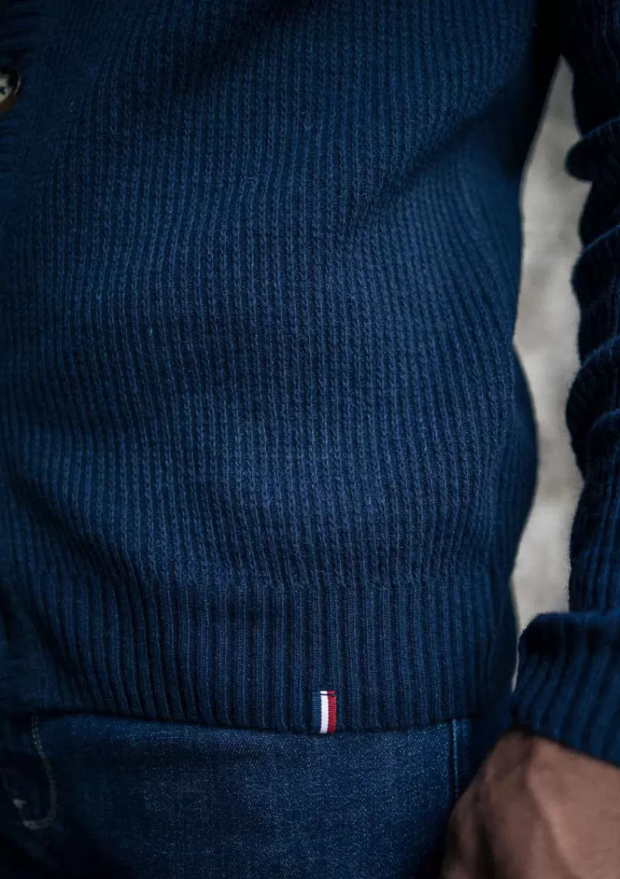 gilet_nostalgie_marine_2-1.webp Montlimart Pulls<GILET NOSTALGIE Marine