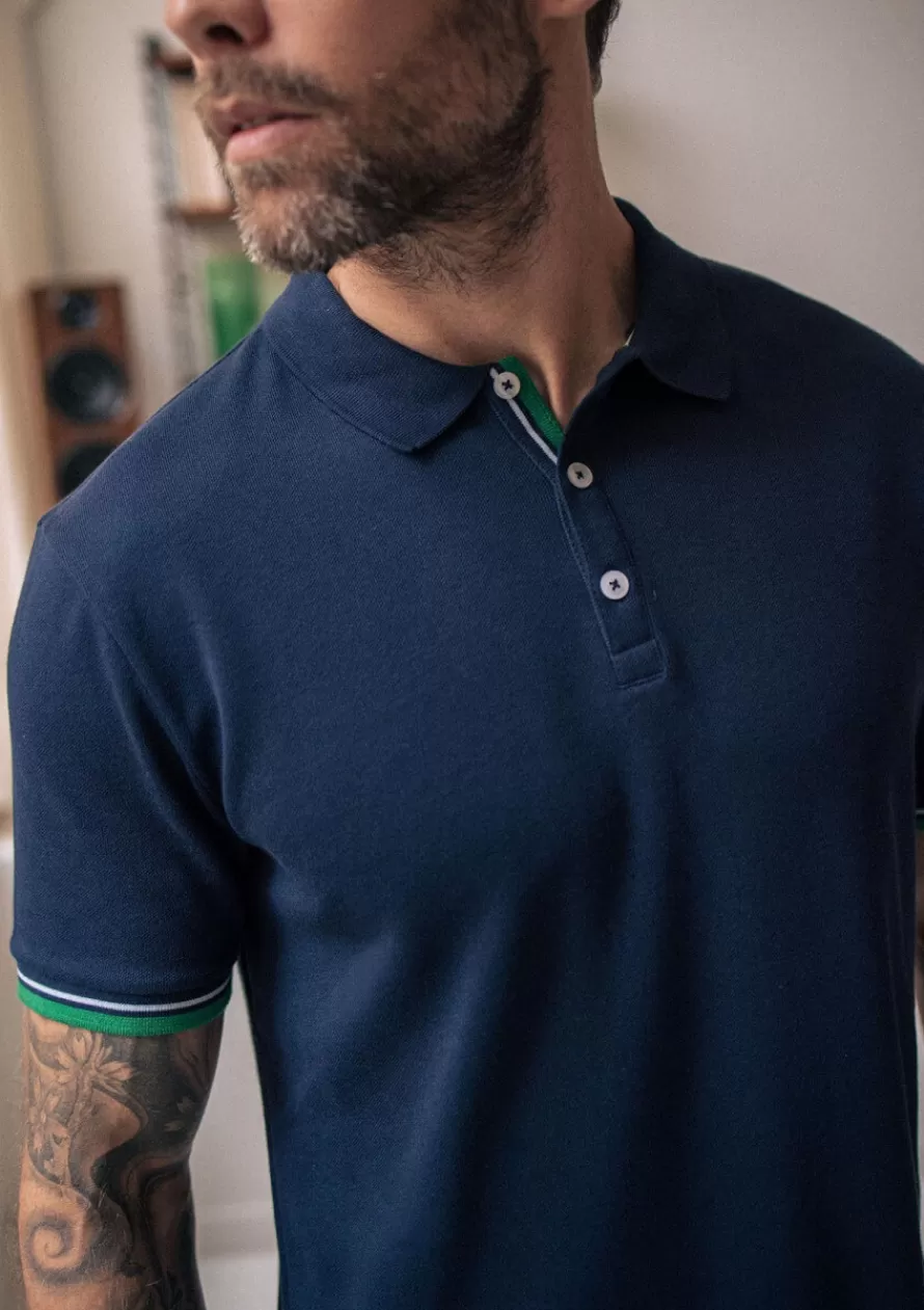Montlimart Polos<POLO CLUB MARINE /VERT Marine/Vert