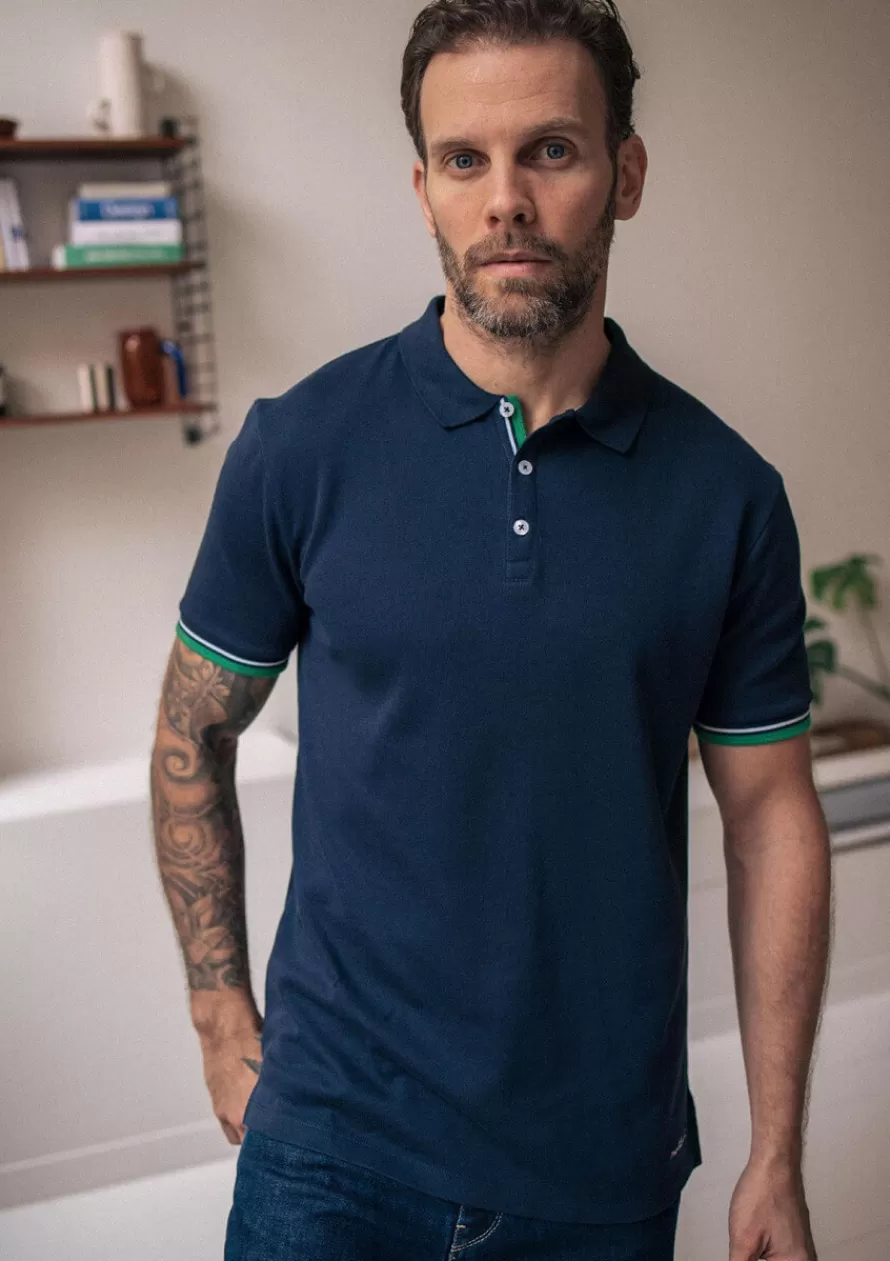 Montlimart Polos<POLO CLUB MARINE /VERT Marine/Vert