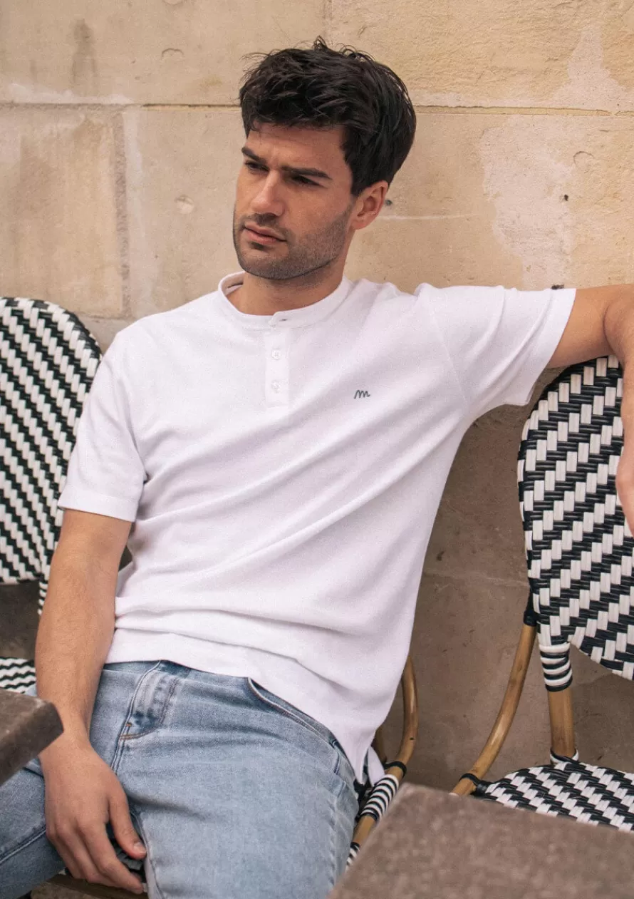 Montlimart Polos<POLO EMBLEME Blanc