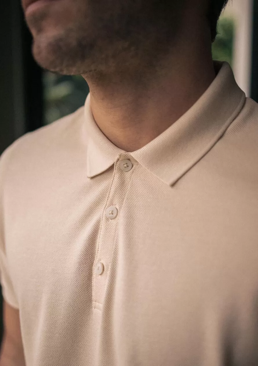 polo_partage_beige_2-1.webp Montlimart Polos<POLO PARTAGE Beige