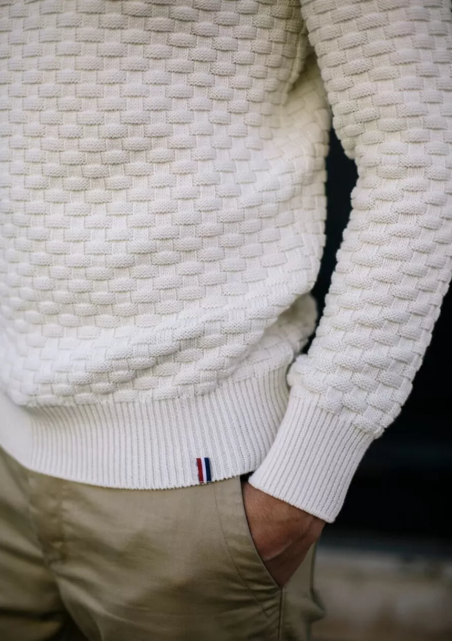 Montlimart Pulls<PULL DAMIER Ecru
