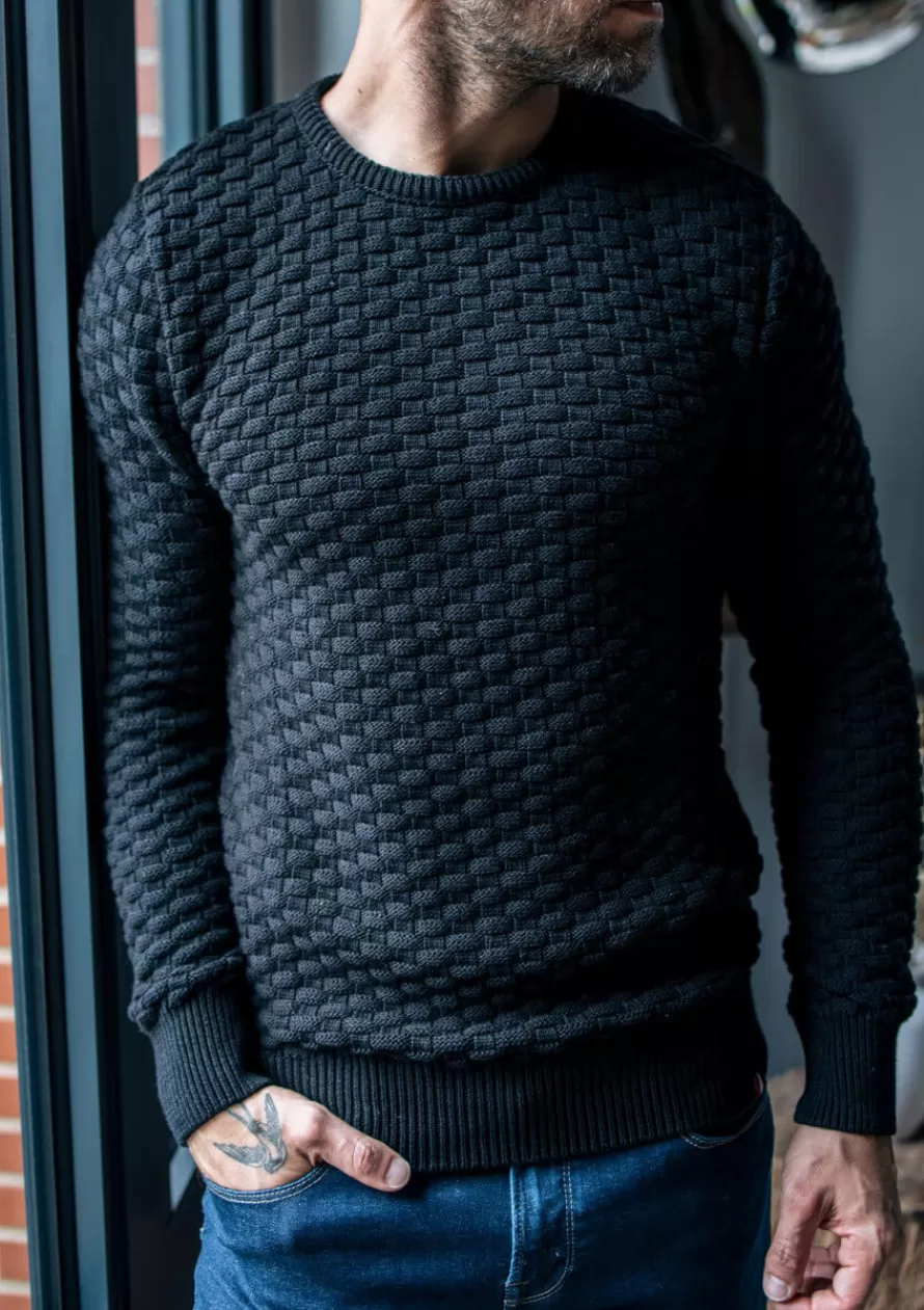 Montlimart Pulls<PULL DAMIER Noir