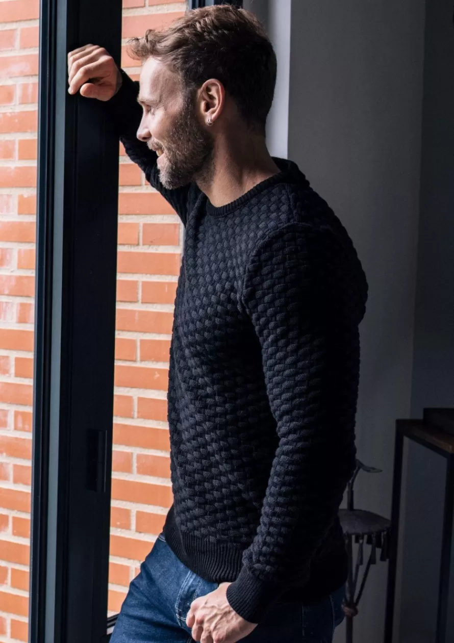 pull_damier_noir_3-1.webp Montlimart Pulls<PULL DAMIER Noir
