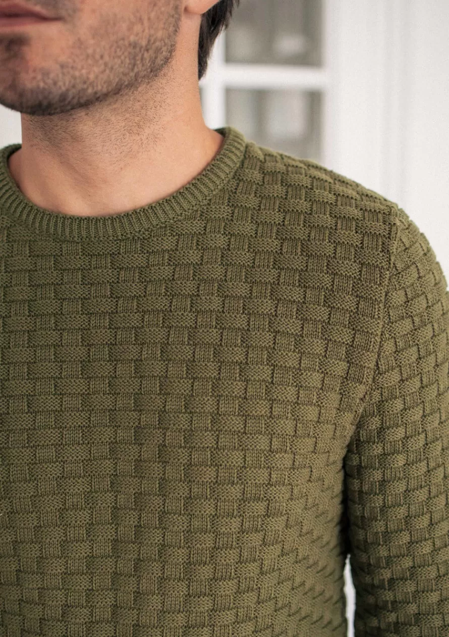 Montlimart Pulls<PULL DAMIER Sauge