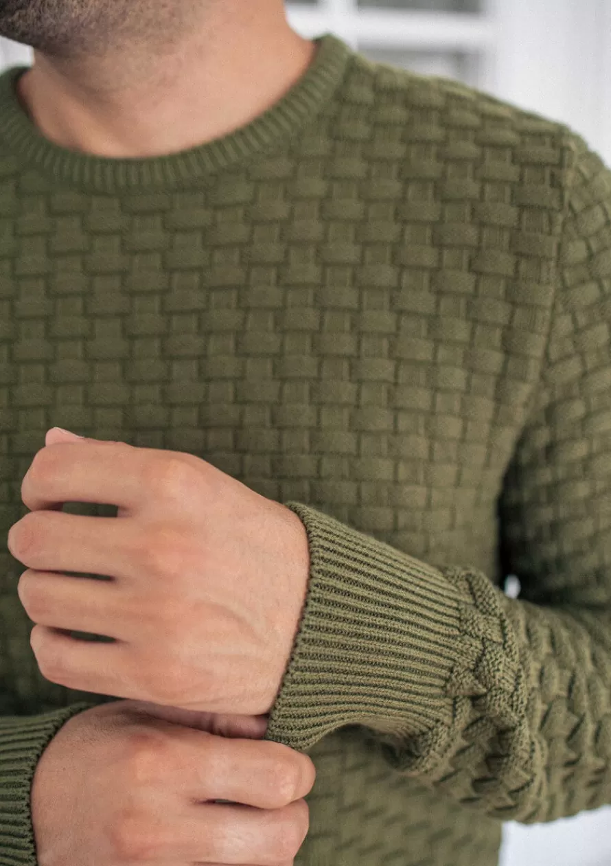 pull_damier_sauge_2-1.webp Montlimart Pulls<PULL DAMIER Sauge