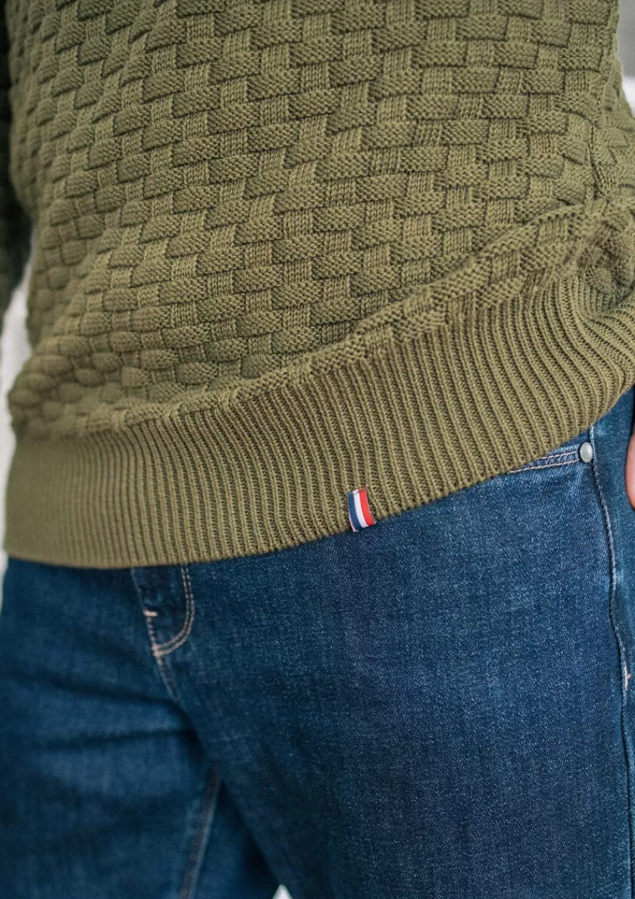 pull_damier_sauge_3-1.webp Montlimart Pulls<PULL DAMIER Sauge