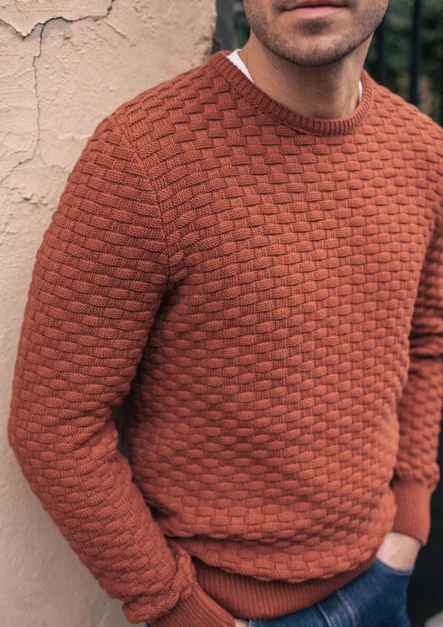 Montlimart Pulls<PULL DAMIER Terracotta