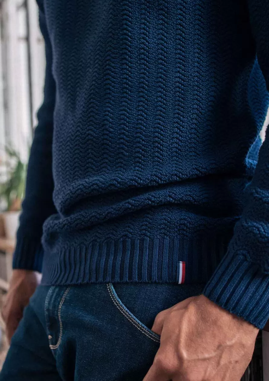 Montlimart Pulls<PULL PLANETE Marine