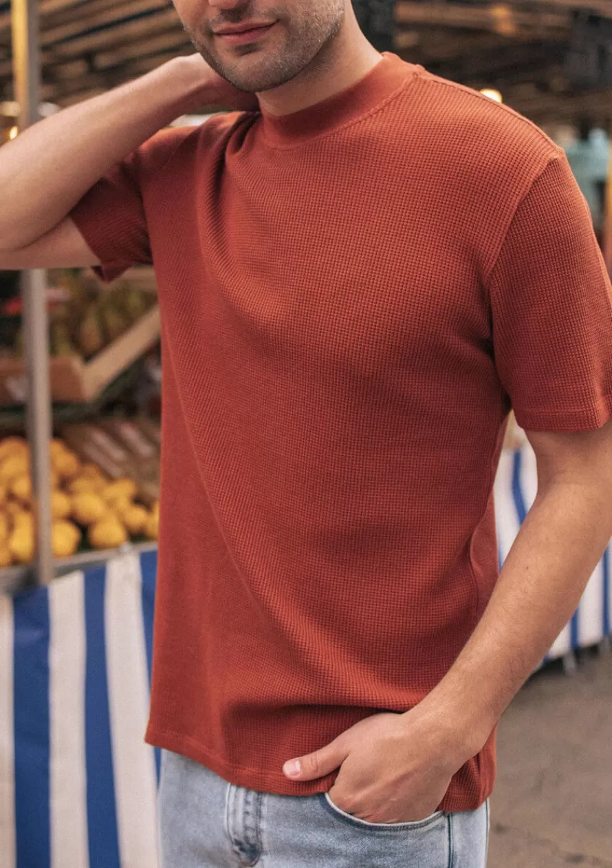tshirt_aride_terracotta_2-1.webp Montlimart T-shirts<T-SHIRT ARIDE Terracotta