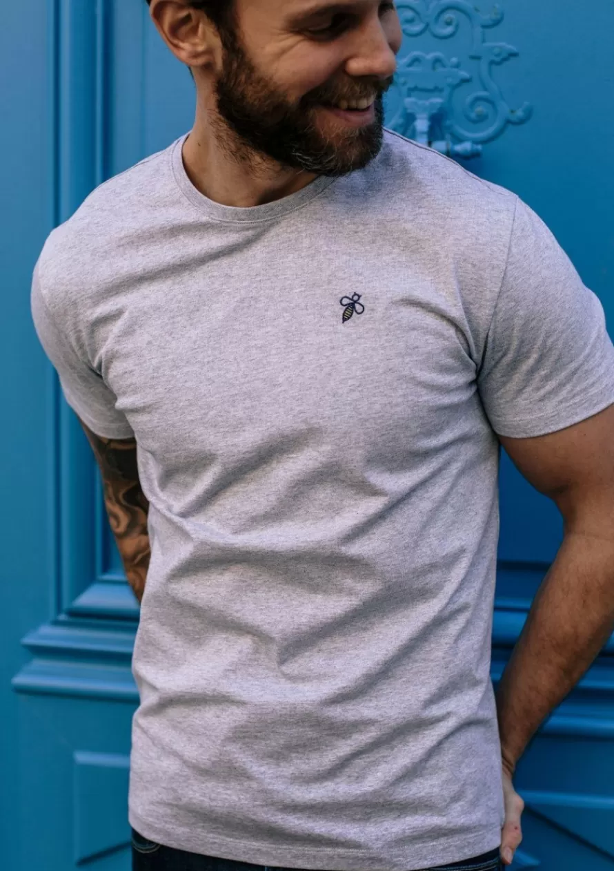 tshirt_essaim_gris_chine_2-1.webp Montlimart T-shirts<T-SHIRT ESSAIM GRIS CHINE GrisChine