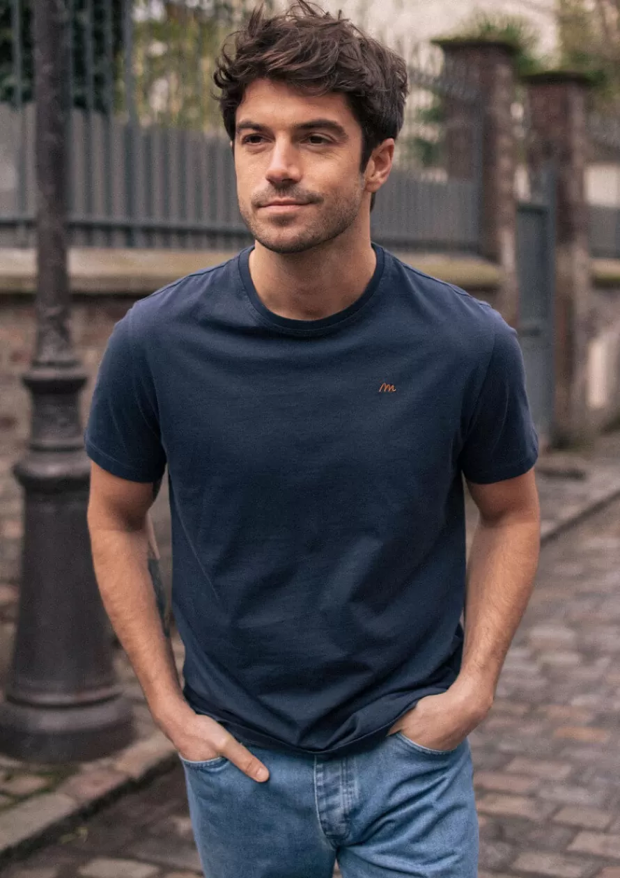 tshirt_heritage_bleu_marine_2-1.webp Montlimart T-shirts<T-SHIRT HERITAGE BLEU MARINE BleuMarine