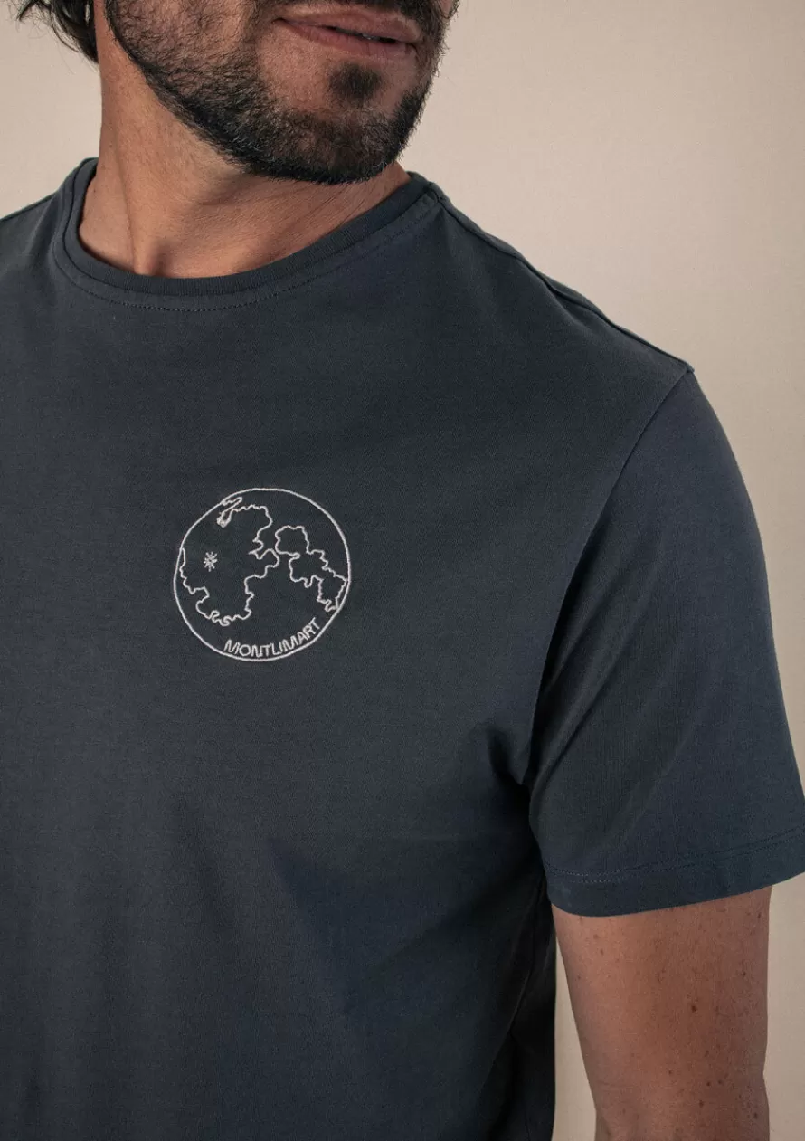 Montlimart T-shirts<T-SHIRT LUNE Anthracite