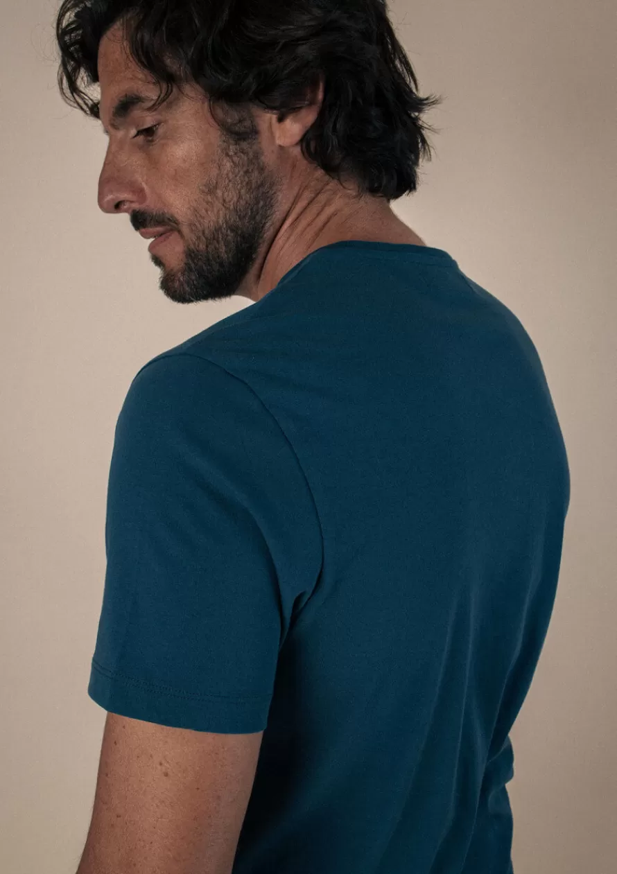 Montlimart T-shirts<T-SHIRT LUNE Bleu
