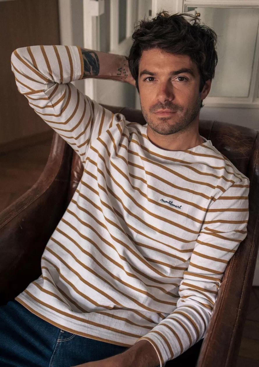 Montlimart T-shirts<T-SHIRT MAREE Ocre