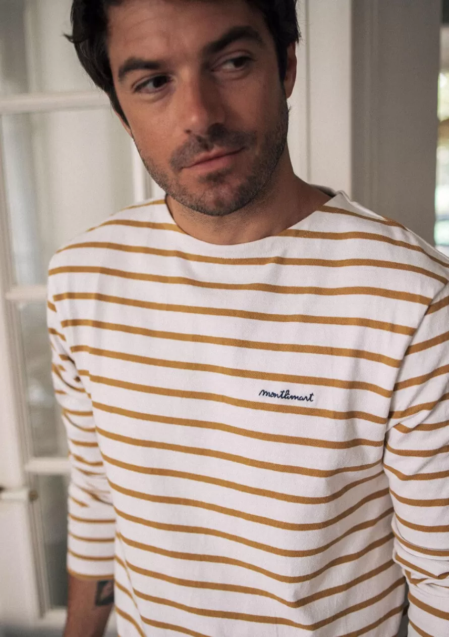 Montlimart T-shirts<T-SHIRT MAREE Ocre