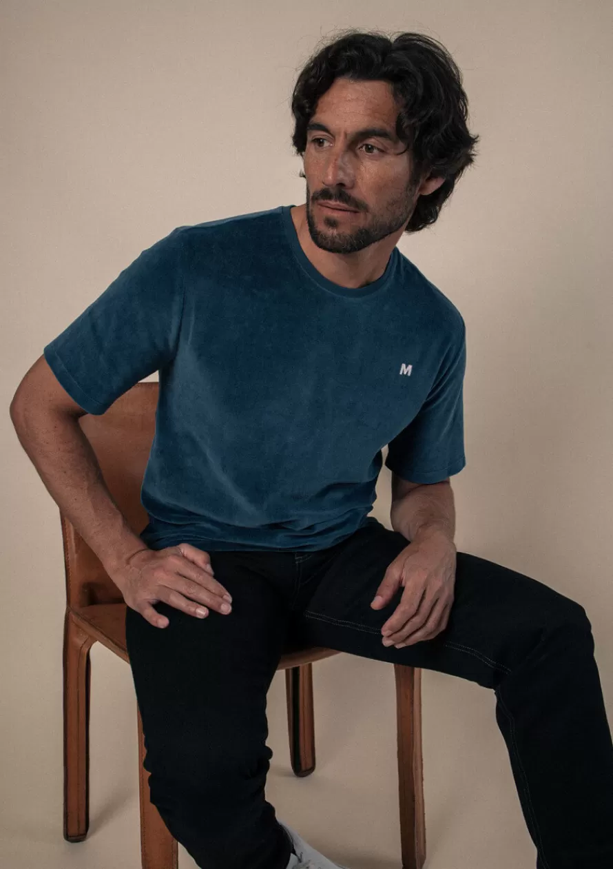 Montlimart T-shirts<T-SHIRT RELIEF Bleu