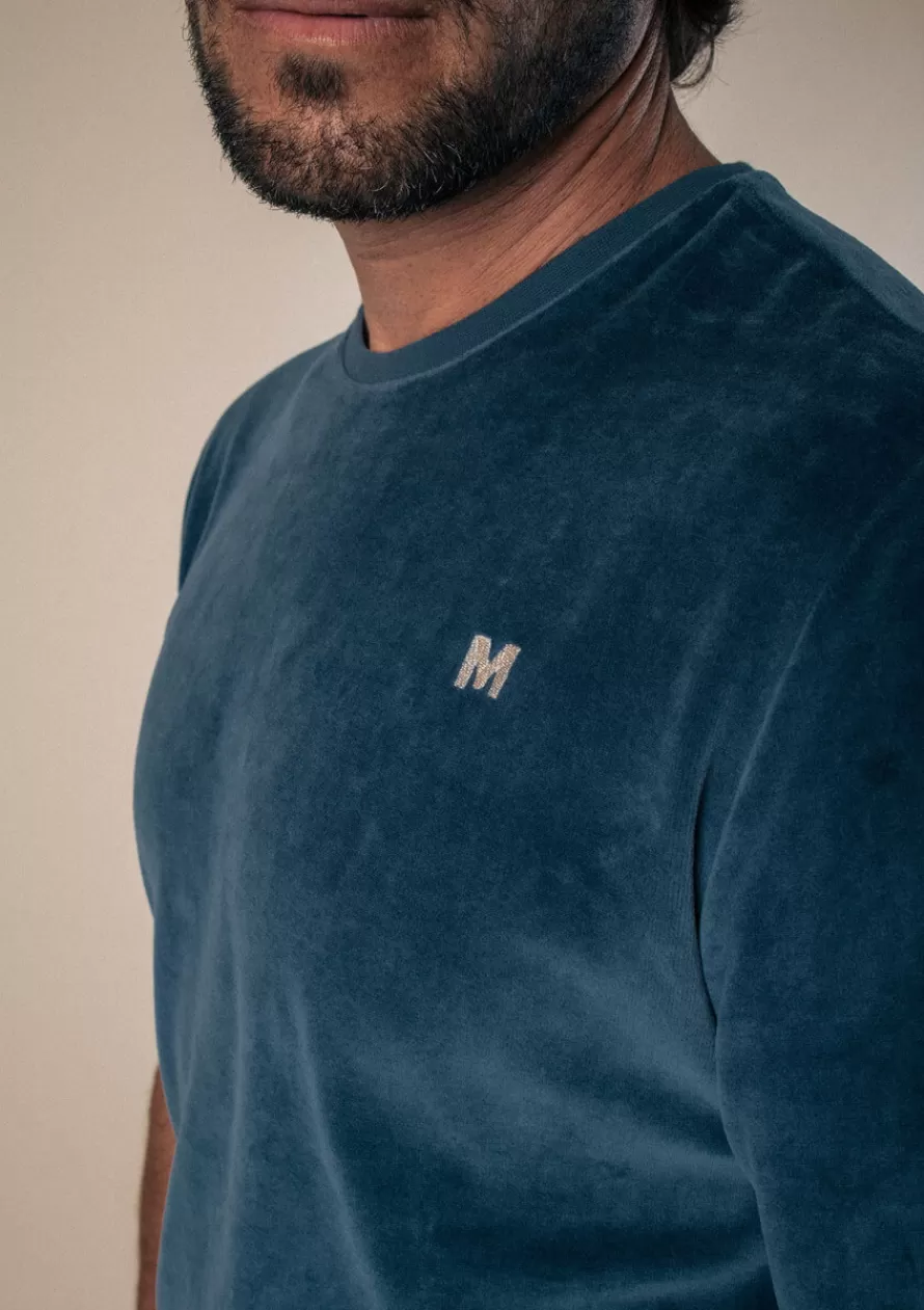Montlimart T-shirts<T-SHIRT RELIEF Bleu