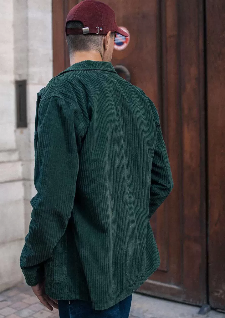 veste_atelier_velours_kaki_2-1.webp Montlimart Ciré & Vestes<VESTE ATELIER VELOURS KAKI VeloursKaki