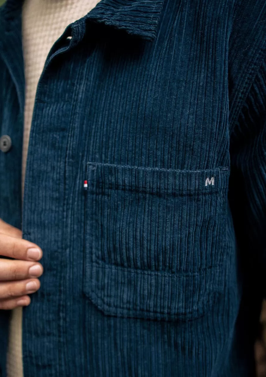 veste_atelier_velours_marine_2-1.webp Montlimart Ciré & Vestes<VESTE ATELIER VELOURS MARINE VeloursMarine
